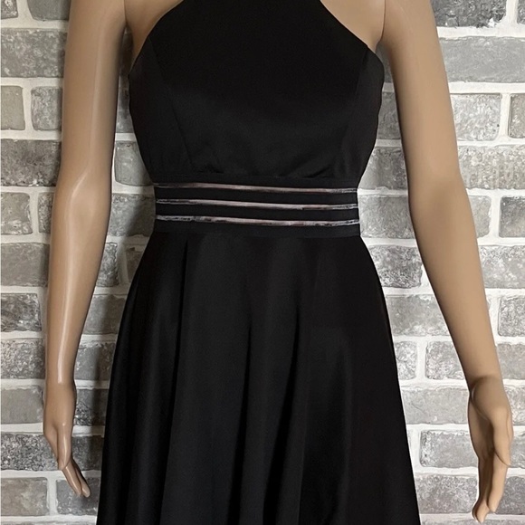 CITY STUDIO Womens Black Short Sleeveless Mini Fit + Flare Dress Juniors 7 Fall. - Picture 2 of 7